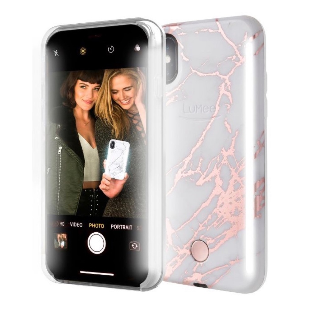 LUMEE Duo Rose Metallic White IPHONE X/XS